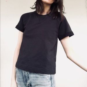 Black Cropped Sweatshirt from Anthropologie